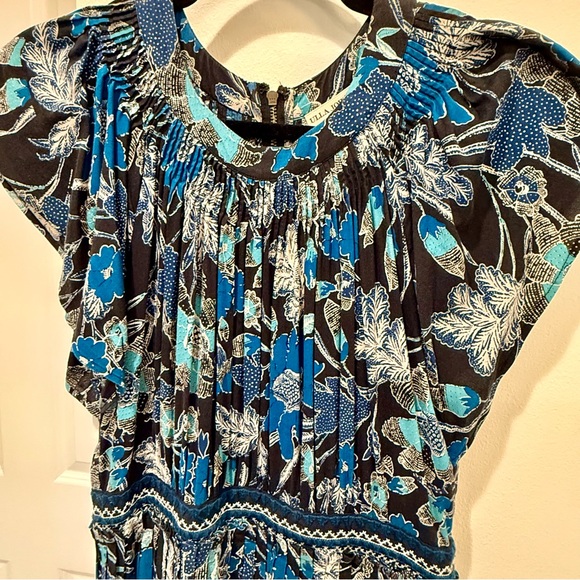 Ulla Johnson Lottie Midi Voile Dress | Lapis Blue Floral | Size 2 - Picture 8 of 16